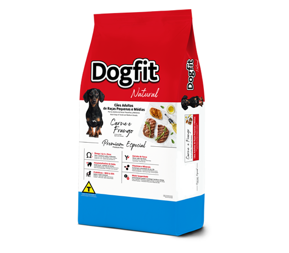 Dogfit Natural Cães Adultos de Raças Pequenas e Médias