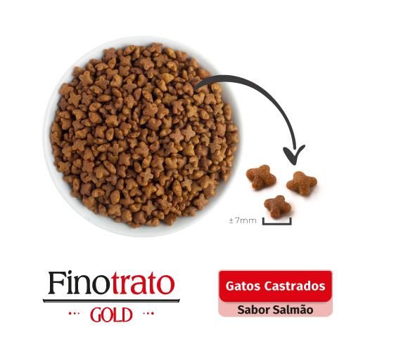 Finotrato Gold Gatos Castrados Salmão Grãos