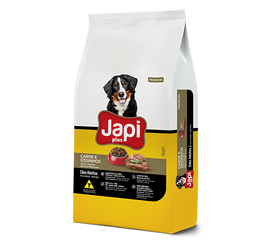 Japi Plus Carne e Ossinhos Cães Adultos