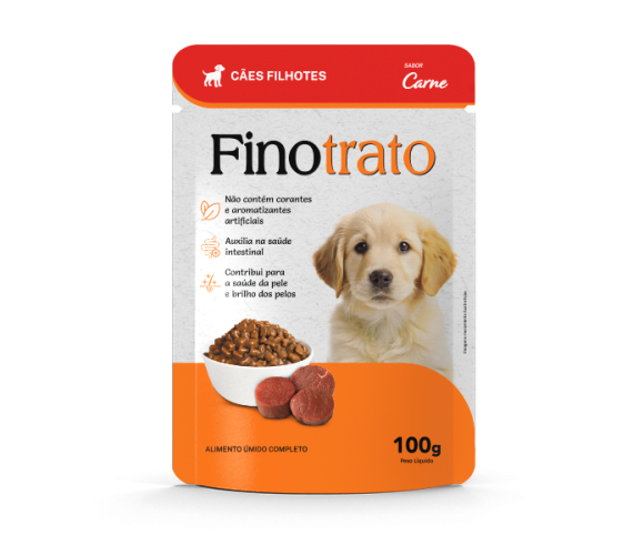 Finotrato Sachê Cães Filhotes Sabor Carne