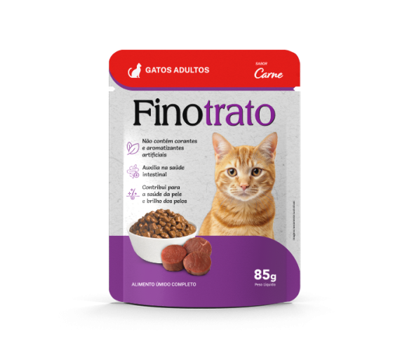 Finotrato Sachê Gatos Adultos Sabor Carne